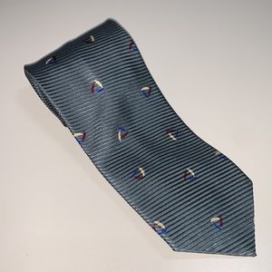 Giorgio Armani 100% Silk Tie Green with Beige/Red/Blue Triangular Design